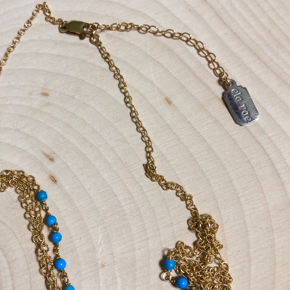 NEW Free People Ela Rae Delicate Tiered Anklet 14k Gold with Beads - Picture 9 of 14